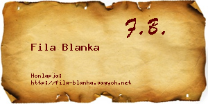 Fila Blanka névjegykártya